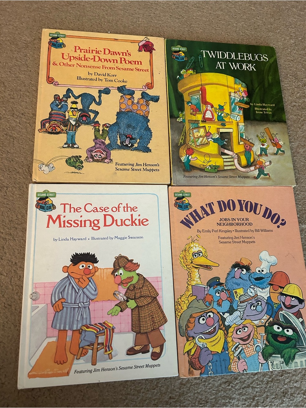 Sesame Street Book Club Vintage Books Bundle of 4